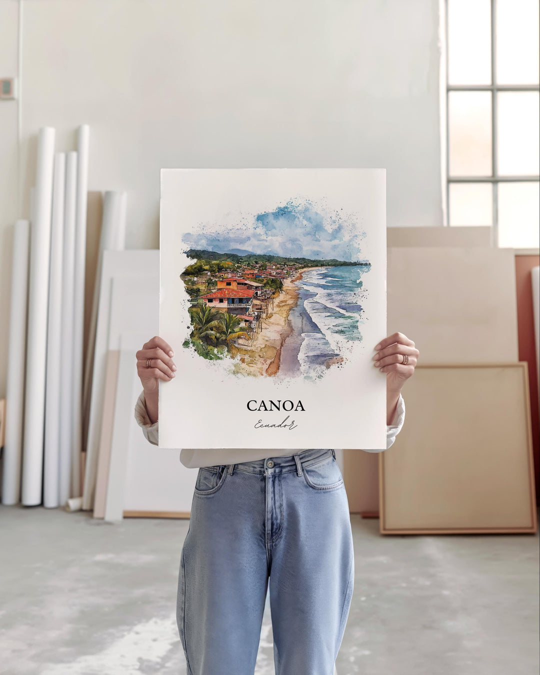 Canoa, Ecuador – Watercolor Art Print