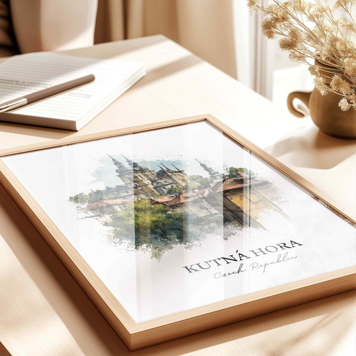 Kutná Hora, Czech Republic – Watercolor Art Print