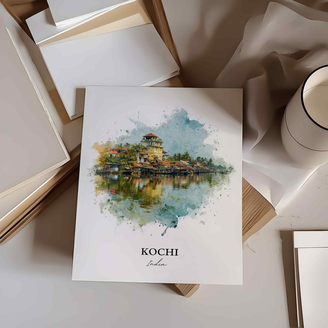 Kochi, Kerala – Watercolor Art Print