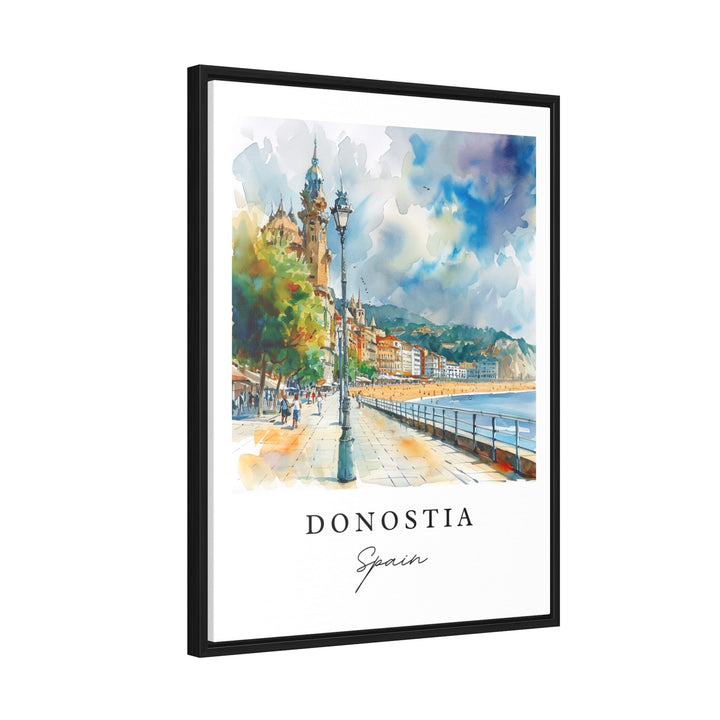 Donostia Spain wall art - Spain, Donostia print, Donostia Wedding gift, Donostia Birthday present, Custom Text, Perfect Gift