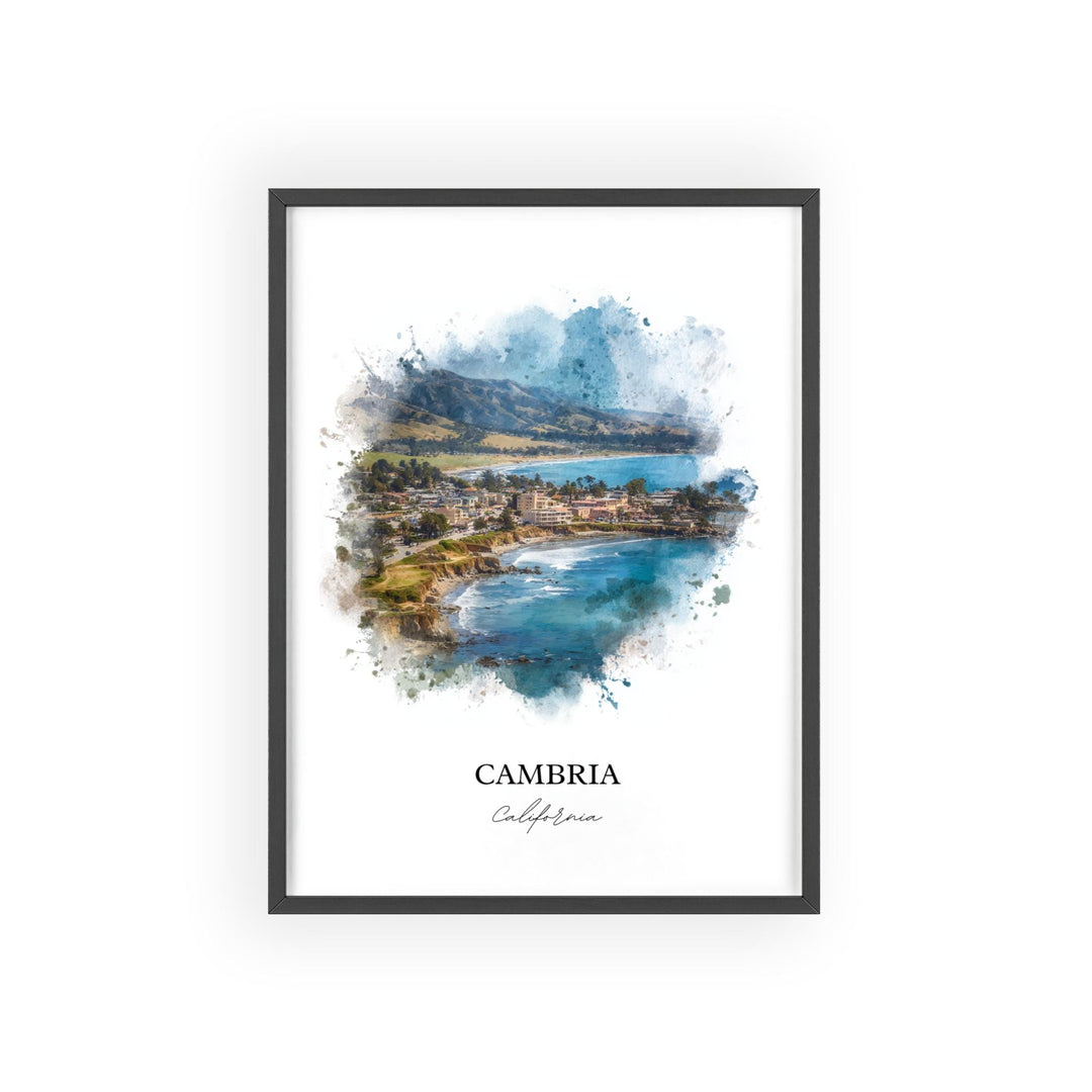 Cambria, California – Watercolor Art Print