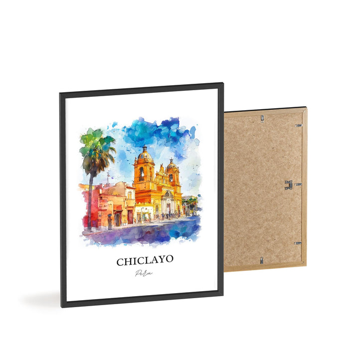 Chiclayo Wall Art, Chiclayo Peru Print, Peru Watercolor Art, Chiclayo Gift, Travel Print, Travel Poster, Housewarming Gift
