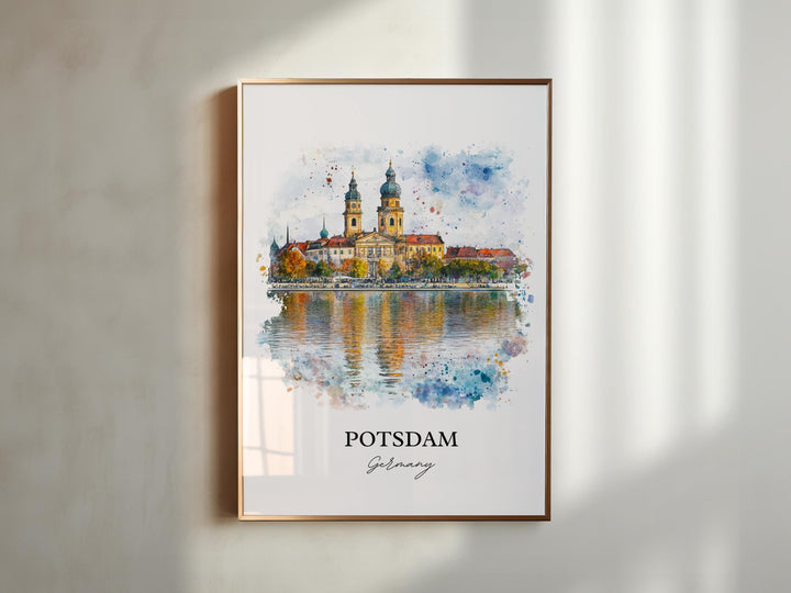 Potsdam Germany Wall Art, Berlin Print, Germany Watercolor Art, Potsdam Germany Gift, Travel Print, Travel Poster, Housewarming Gift