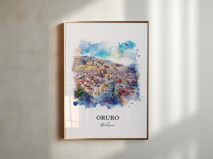 Oruro, Bolivia – Watercolor Art Print