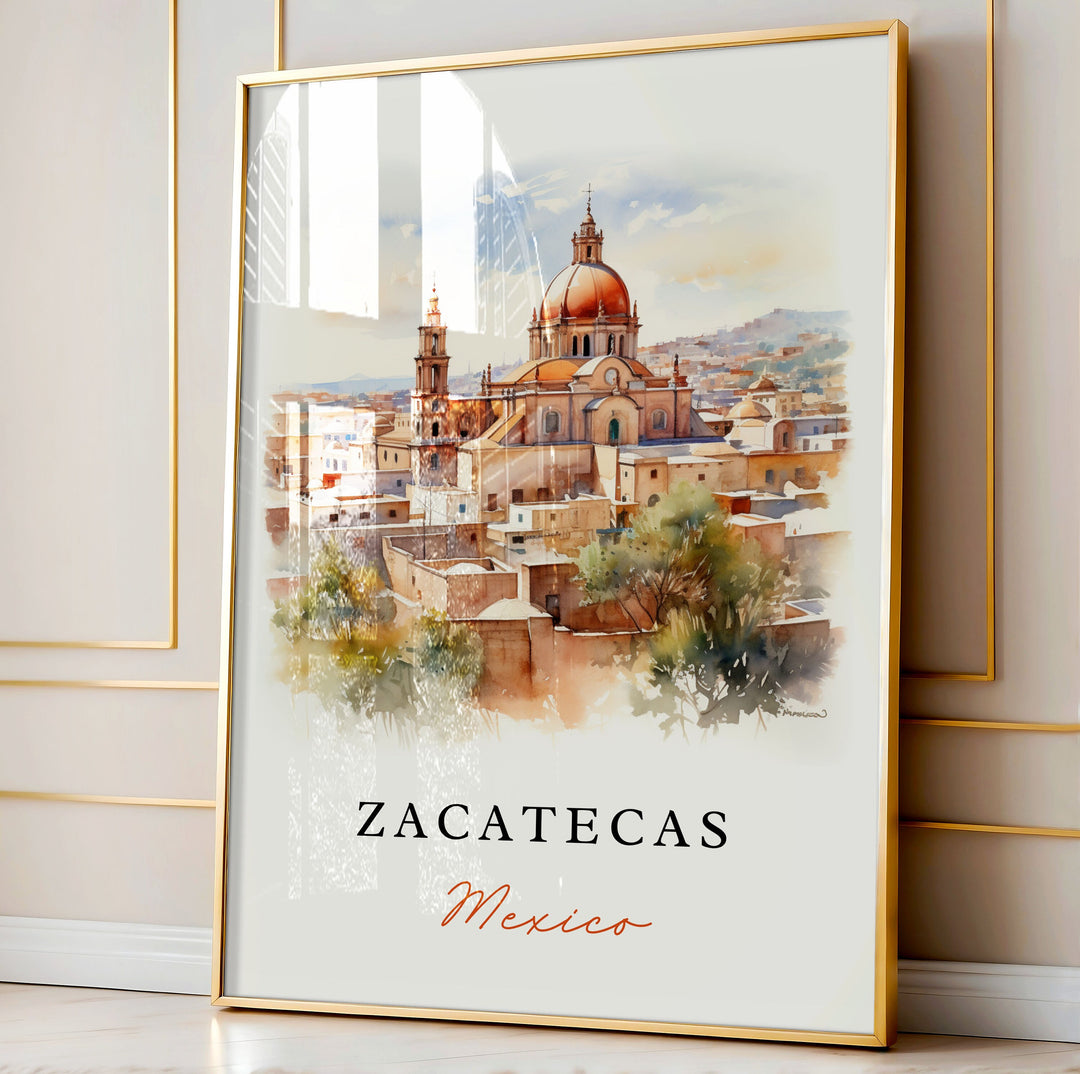 Zacatecas MX wall art - Mexico, Zacatecas poster, Wedding gift, Zacatecas Birthday present, Custom Text, Personalised Gift