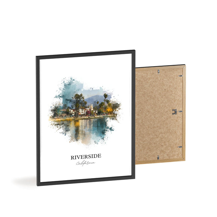 Riverside, California Wall Art, Riverside Print, Riverside Watercolor Art, Riverside California Gift, Travel Print, Travel Poster, Housewarming Gift