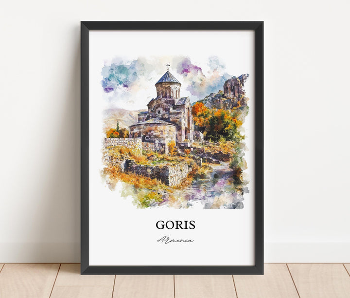 Goris, Armenia – Watercolor Art Print