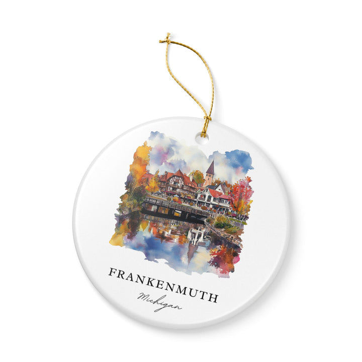 Frankenmuth Ornament: Unique Frankenmuth Souvenir, Michigan Xmas Decor, and Authentic Frankenmuth MI Gift
