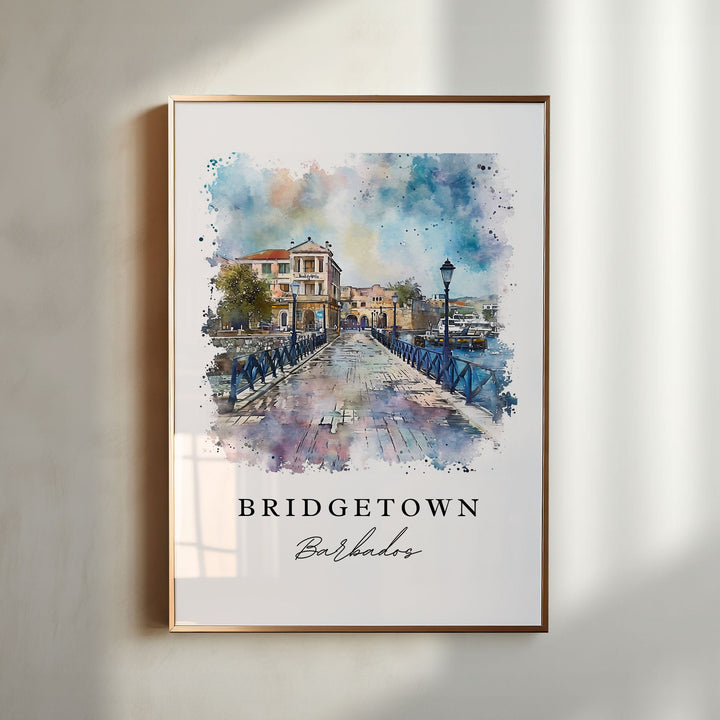 Bridgetown Wall Art - Barbados Print