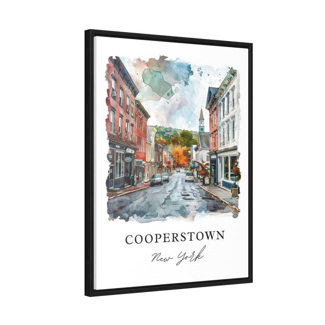 Cooperstown NY Wall Art, Cooperstown Print, Baseball Hall of Fame Art, Cooperstown NY Gift,