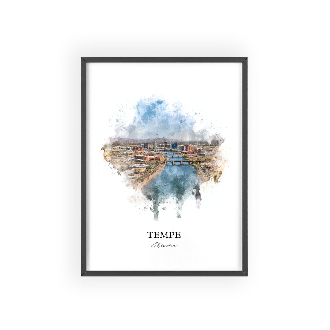 Tempe, Arizona – Watercolor Art Print