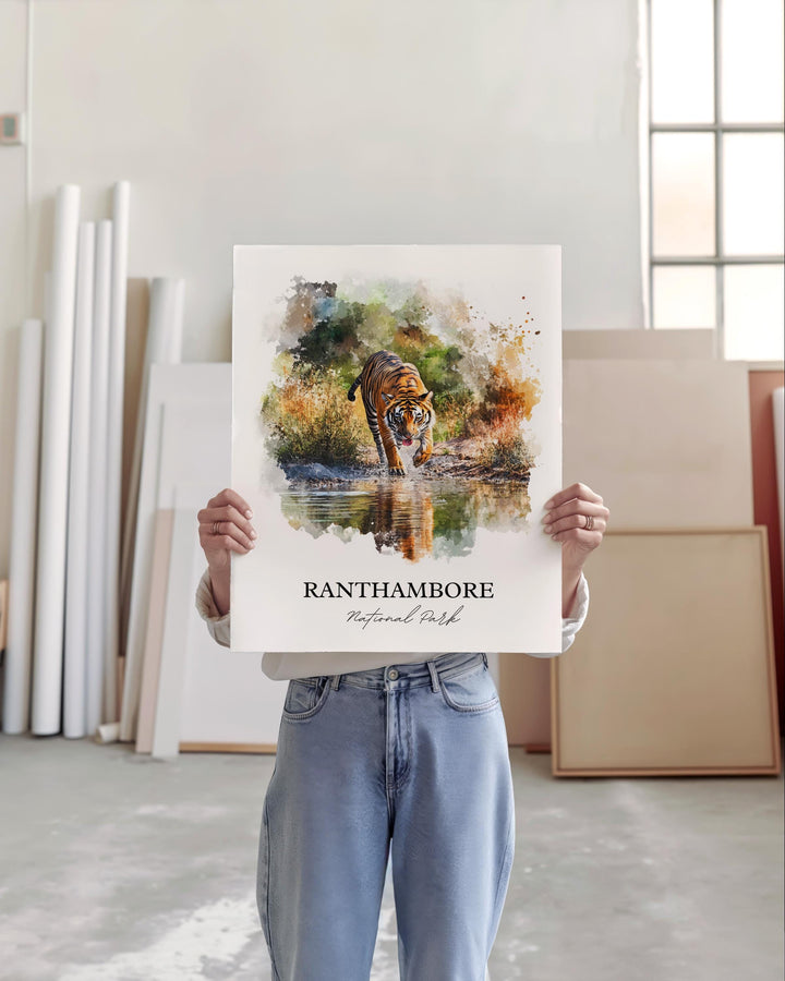 Ranthambore National Park, India – Watercolor Art Print