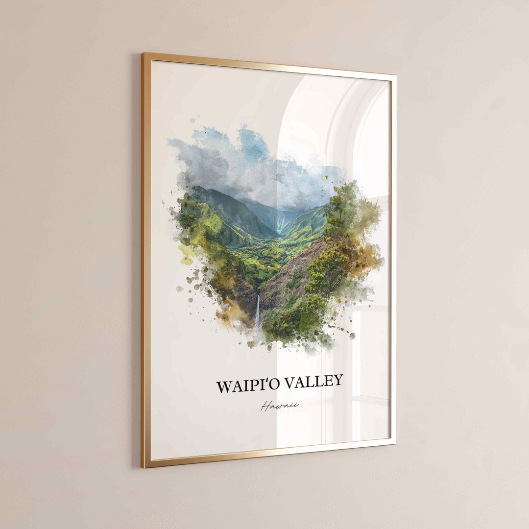 Waipi'o Valley, Hawaii – Watercolor Art Print