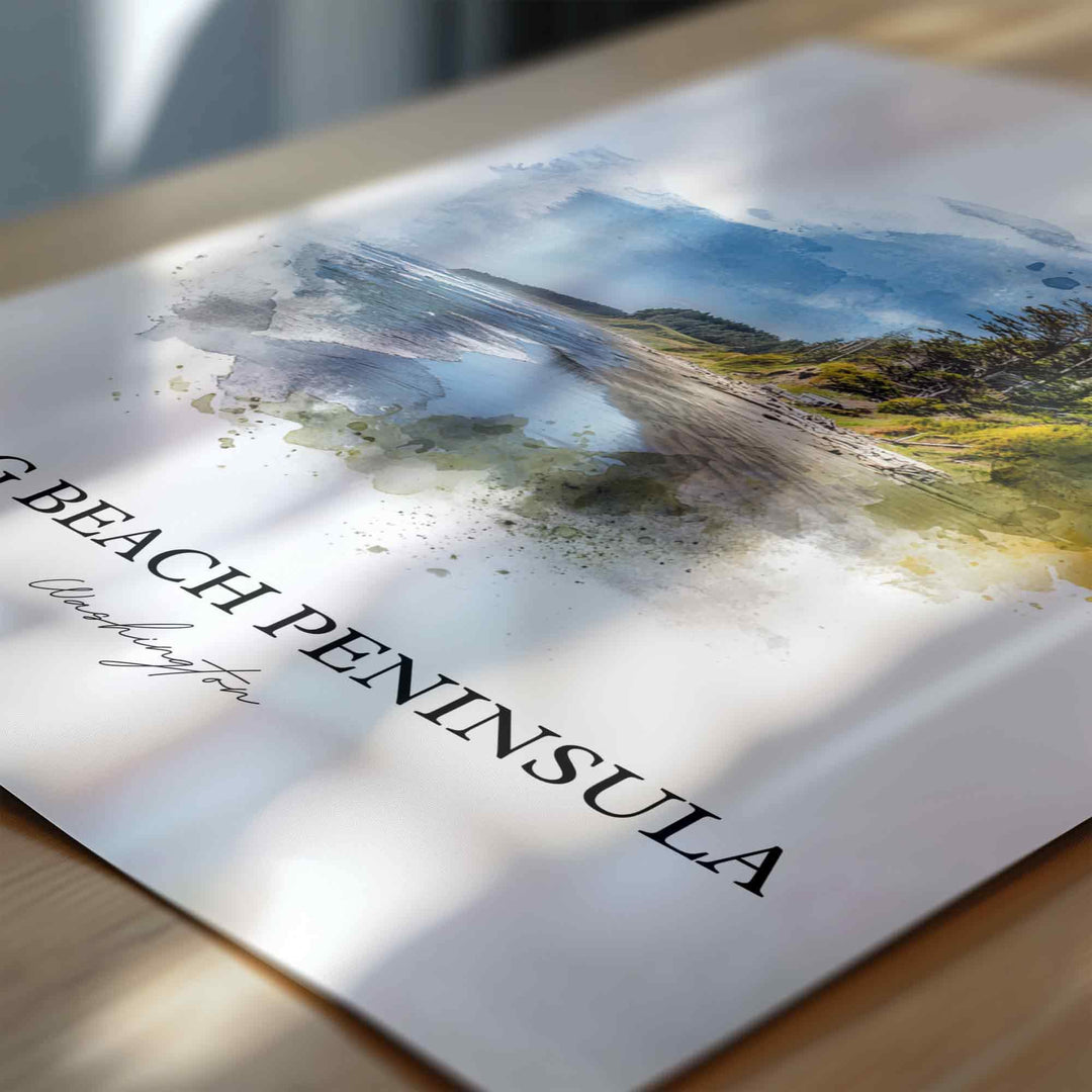 Long Beach Peninsula, Washington – Watercolor Art Print
