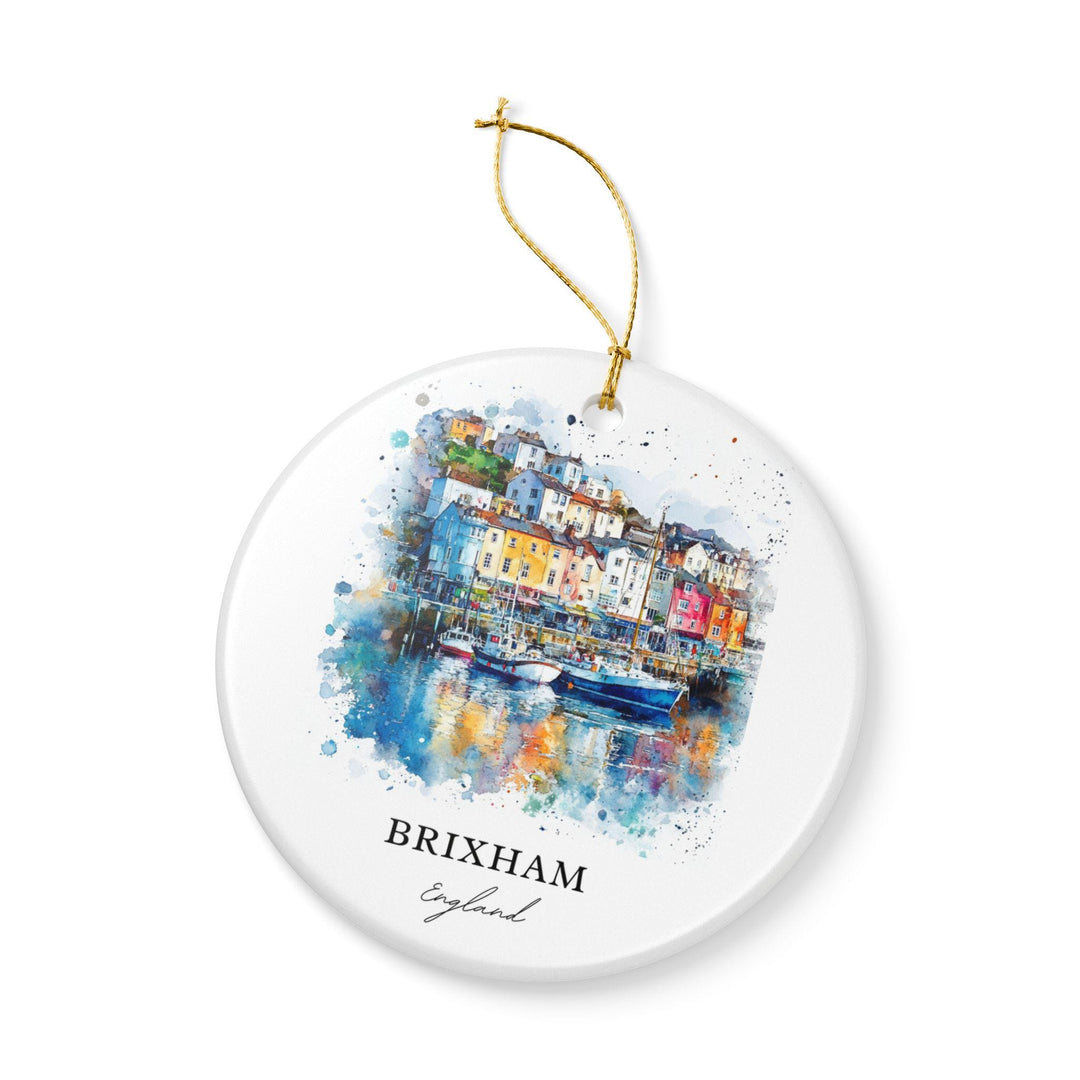 Brixham Ornament: Unique Brixham Souvenir, Brixham Xmas Decor, and Authentic Brixham England Gift