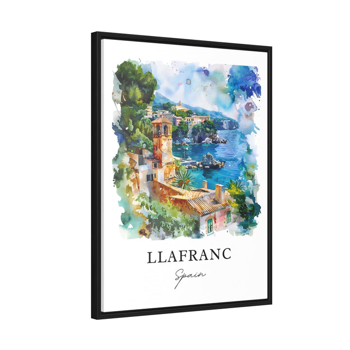 Llafranc Spain Wall Art, Llafranc Palafrugell Print, Girona Spain Watercolor, Llafranc Gift,