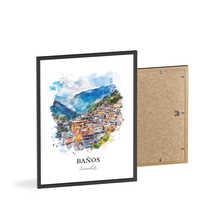 Baños, Ecuador – Watercolor Art Print