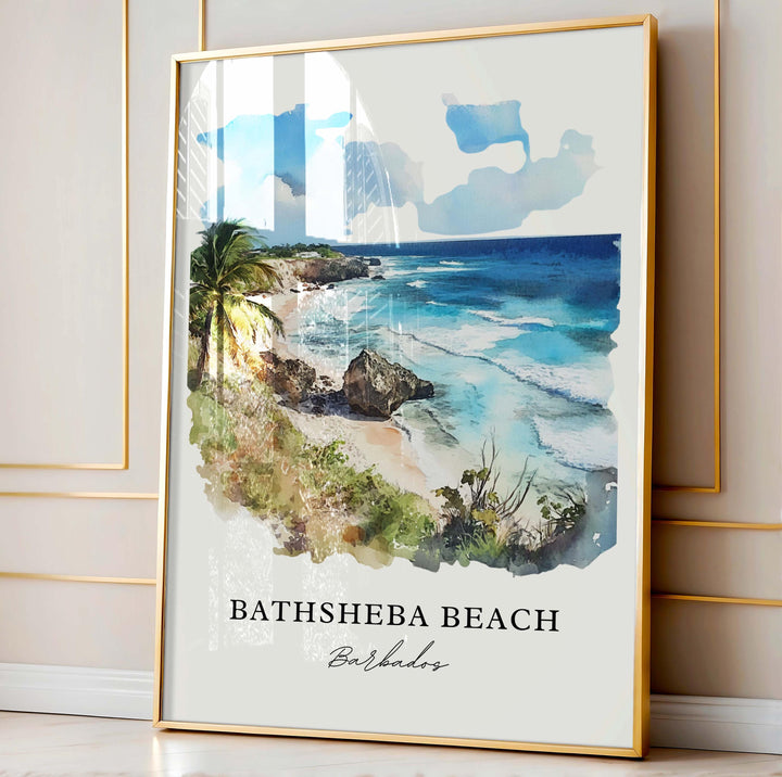 Bathsheba Beach Wall Art - Aruba Print