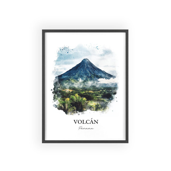 Volcán Panama Wall Art, Tierras Altas Print, Panama Watercolor Art, Volcán Panama Gift, Travel Print, Travel Poster, Housewarming Gift