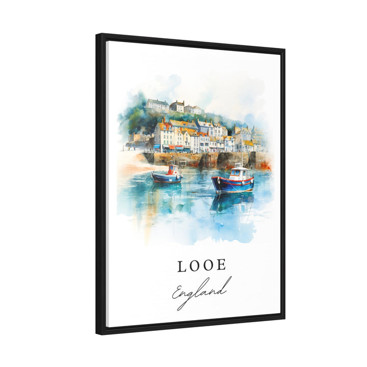 Looe England Wall Art, Looe Print, Looe Watercolor Art, Looe UK Gift, Travel Print, Travel Poster, Looe England Housewarming Gift