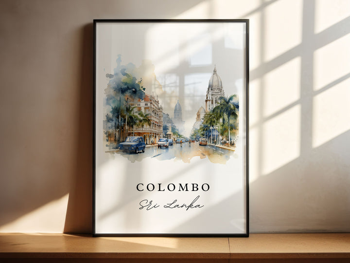 Colombo Sri Lanka wall art - Sri Lanka, Colombo print, Sri Lanka capital gift, Sri Lanka Birthday present, Custom Text, Perfect Gift