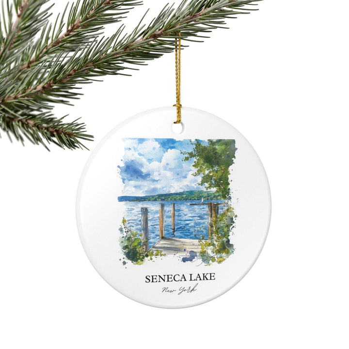 Seneca Lake NY Ornament: Unique Seneca Lake NY Souvenir, Seneca Lake Xmas Decor, and Authentic Seneca Lake Gift