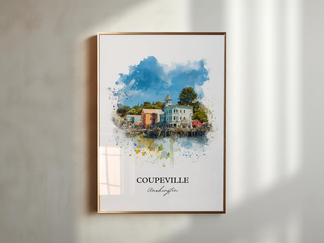 Coupeville, WA – Watercolor Art Print