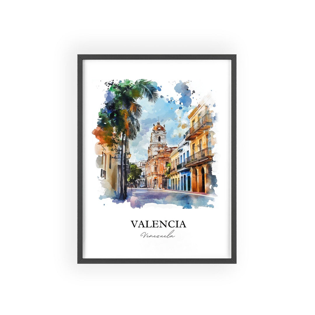 Valencia Venezuela Wall Art, Carabobo State Print, Venezuela Watercolor Art, Valencia Gift, Travel Print, Travel Poster, Housewarming Gift