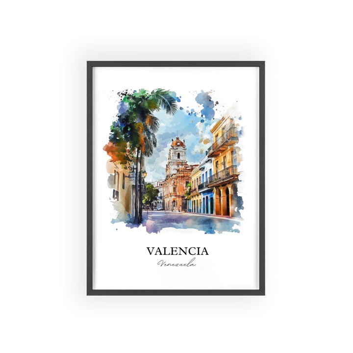 Valencia Venezuela Wall Art, Carabobo State Print, Venezuela Watercolor Art, Valencia Gift, Travel Print, Travel Poster, Housewarming Gift