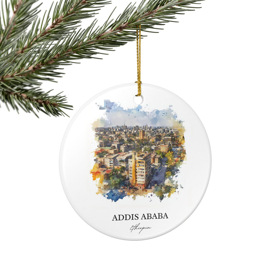 Addis Ababa Ornament: Unique Addis Ababa Souvenir, Addis Ababa Xmas Decor, and Authentic Ethiopia Gift