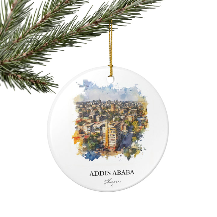 Addis Ababa Ornament: Unique Addis Ababa Souvenir, Addis Ababa Xmas Decor, and Authentic Ethiopia Gift