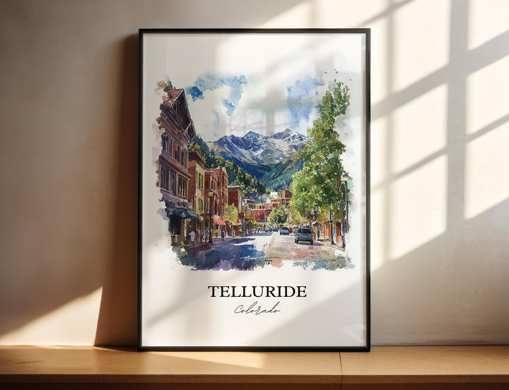 Telluride Wall Art, Telluride CO Print, Colorado Ski Art, Telluride Colorado Gift, Travel Print, Travel Poster, Housewarming Gift
