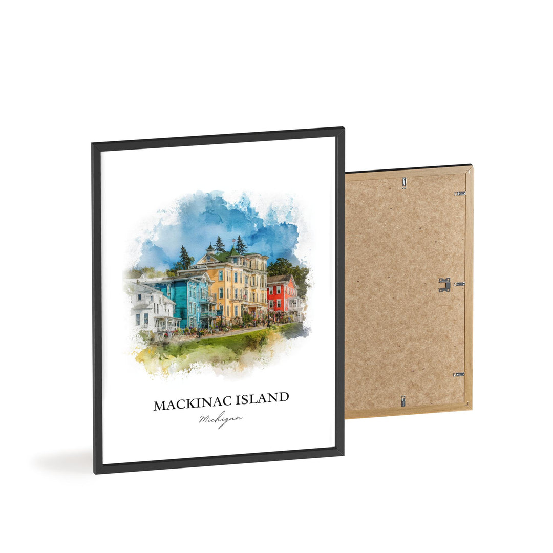 Mackinac Island, Michigan – Watercolor Art Print