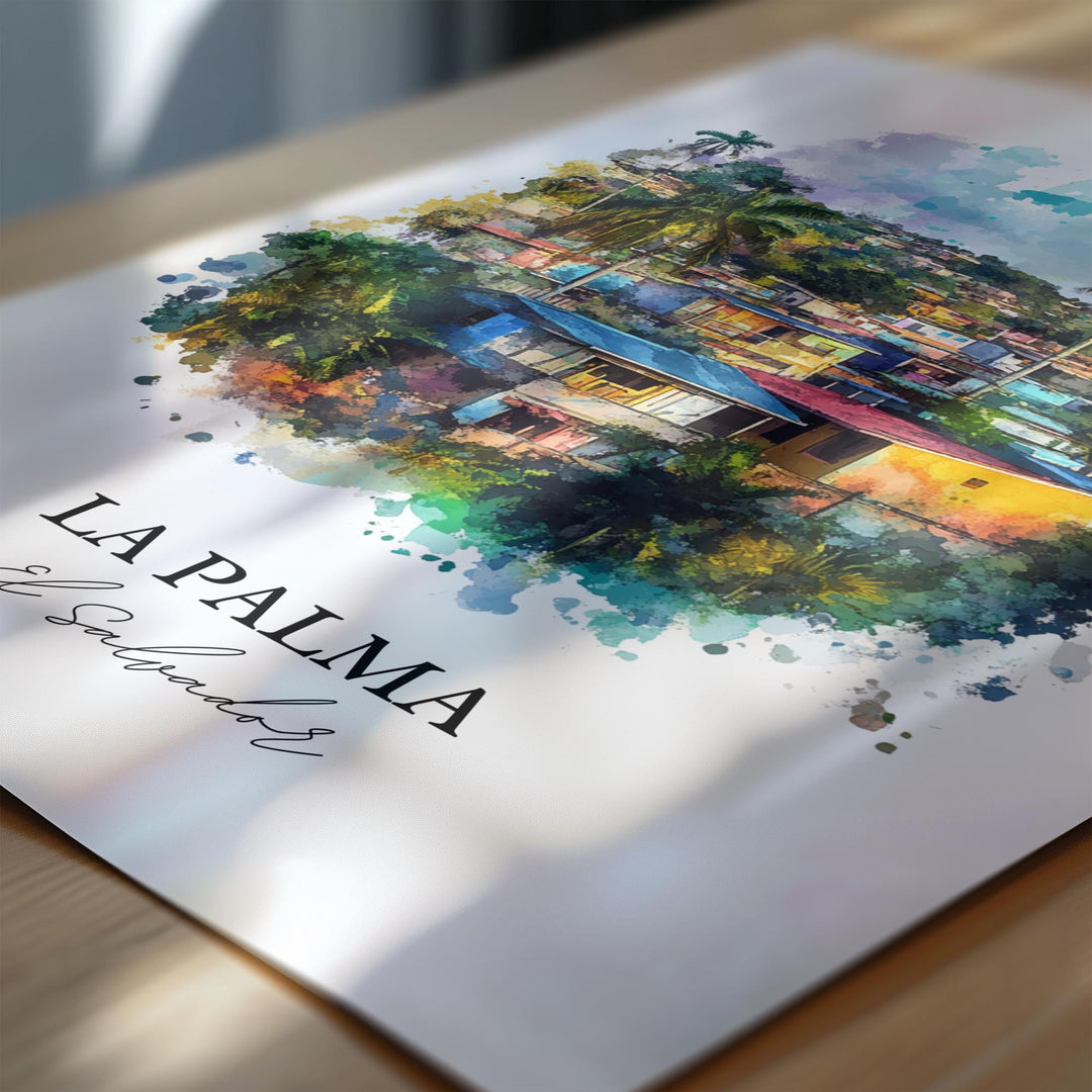 La Palma, El Salvador – Watercolor Art Print