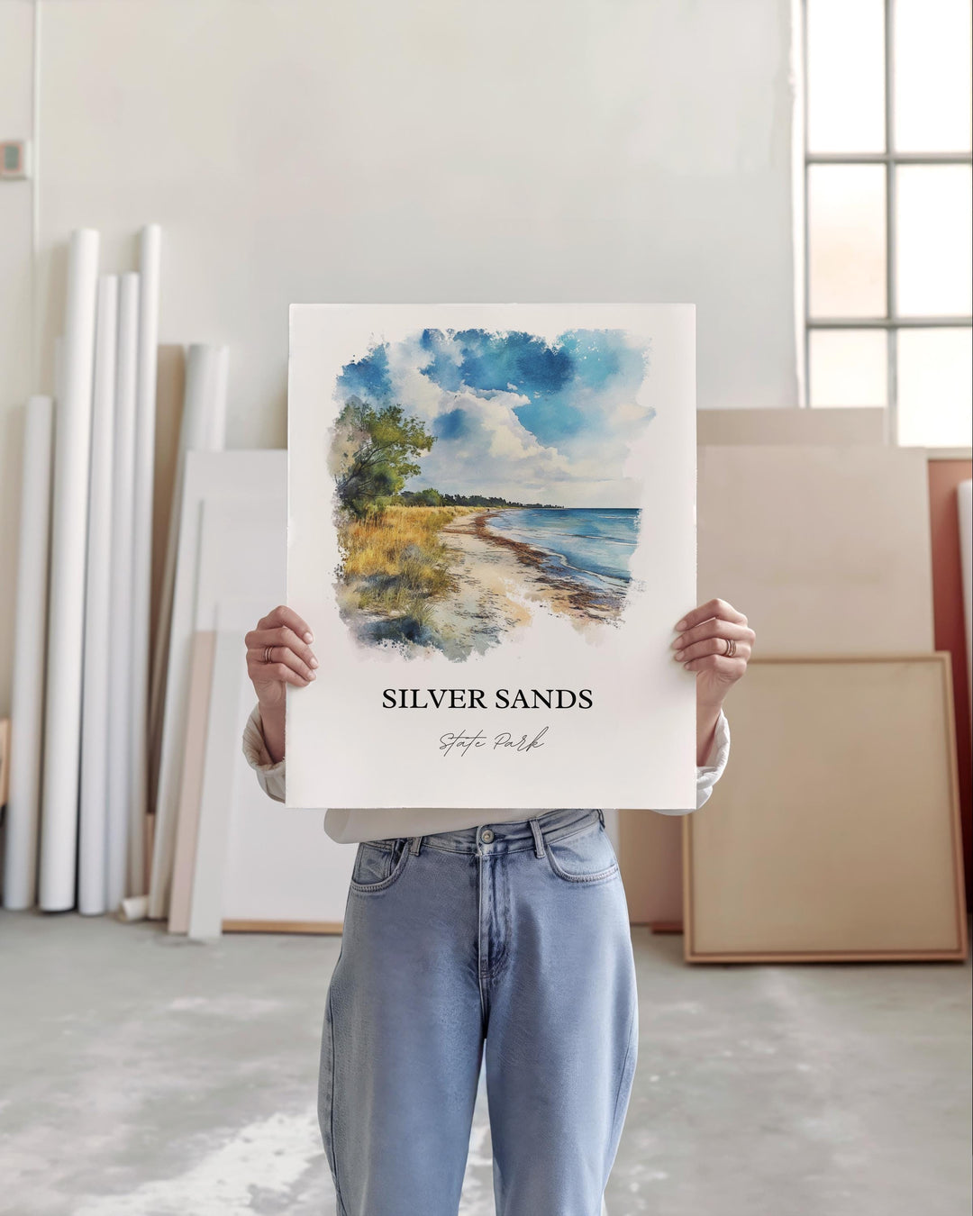 Silver Sands State Park Wall Art, Milford CT Print, Connecticut Art, Silver Sands CT Gift, Travel Print, Travel Poster, Housewarming Gift