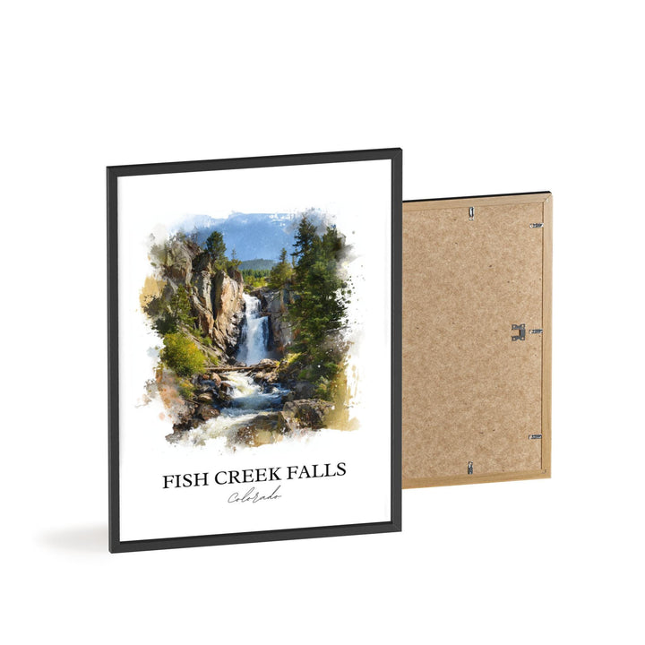 Fish Creek Falls Art, Steamboat Springs Print, Colorado Watercolor, Fish Creek Falls Gift, Travel Print, Travel Poster, Housewarming Gift