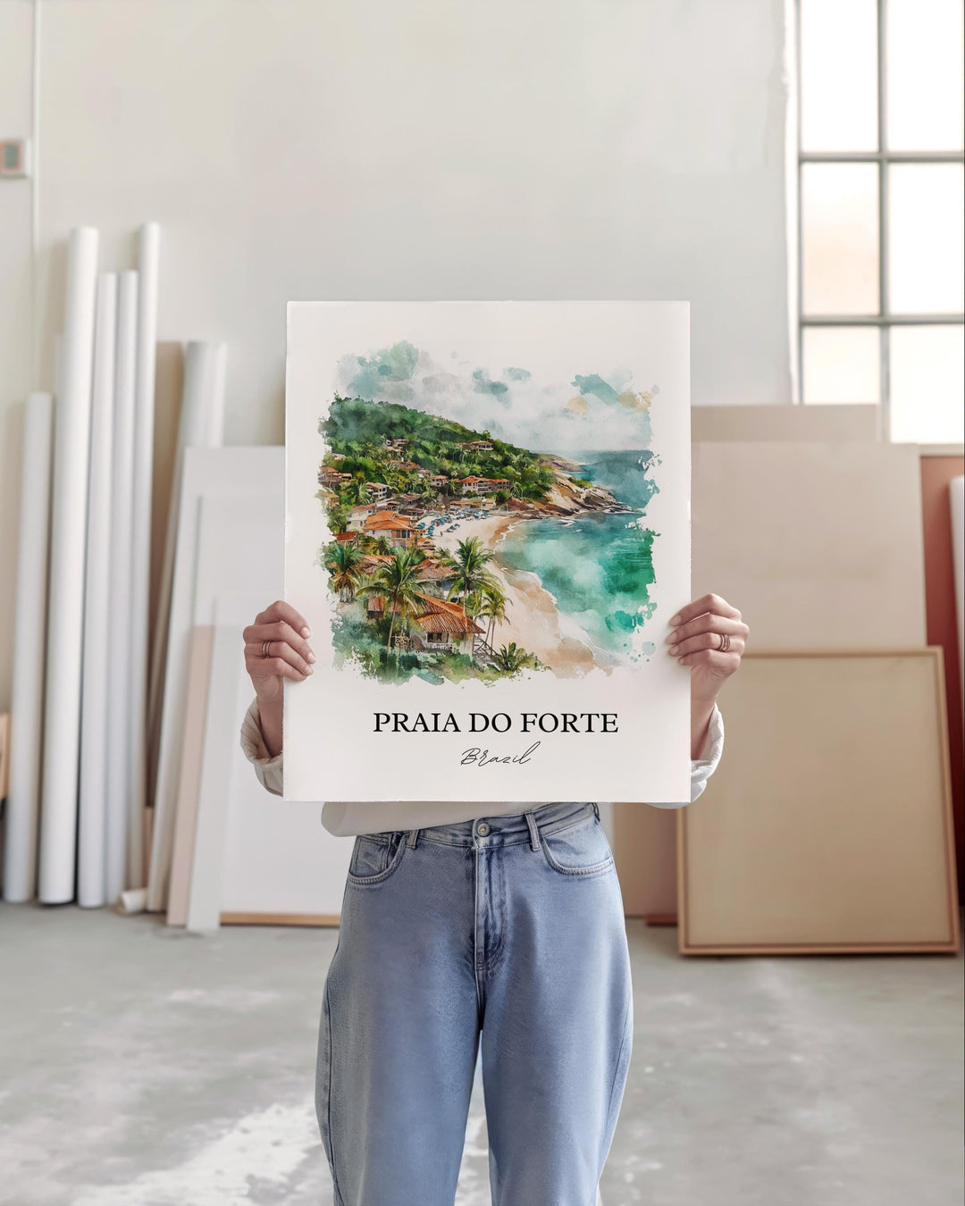 Praia Do Forte, Brazil – Watercolor Art Print