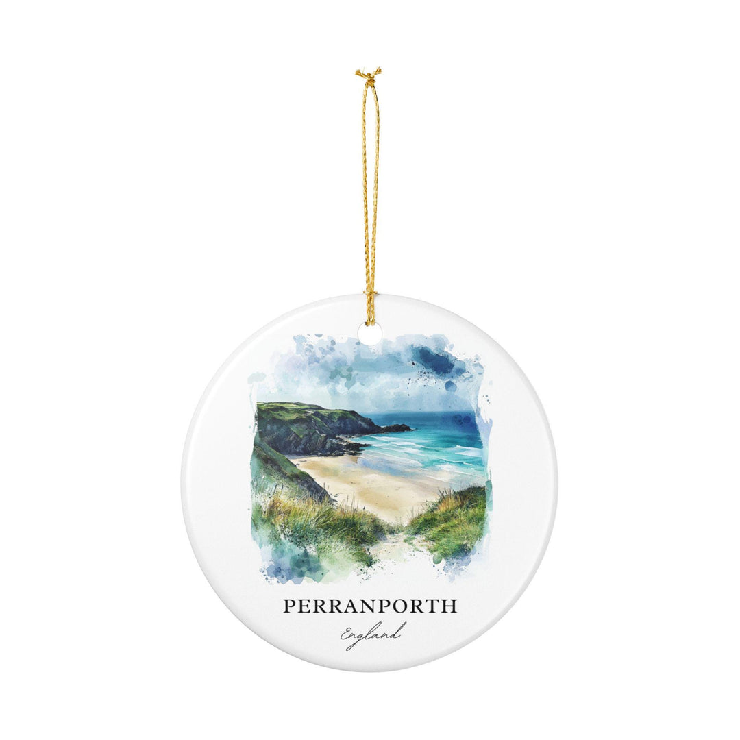 Perranporth, England Ornament: Unique Perranporth England Souvenir, Perranporth Xmas Decor, and Authentic England Gift