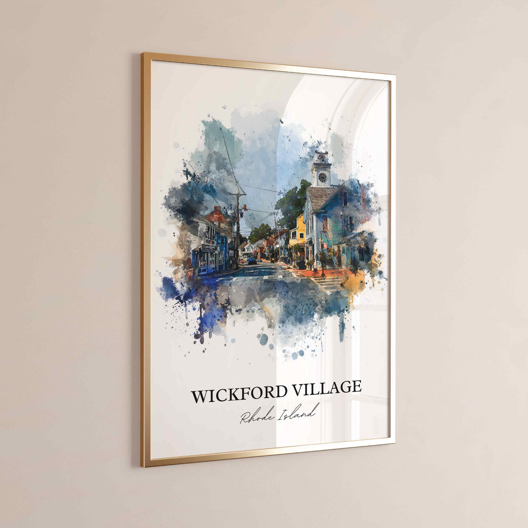Wickford, Rhode Island – Watercolor Art Print