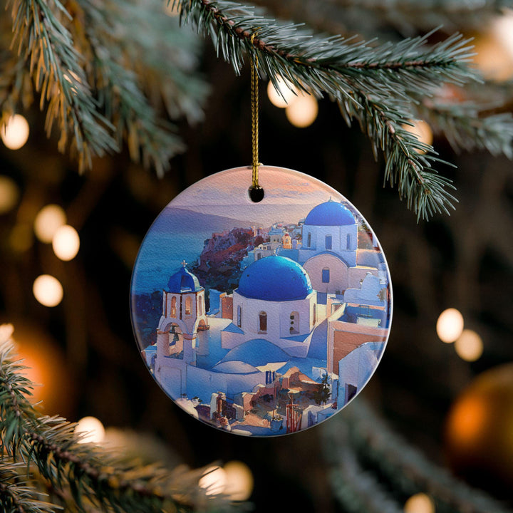 Santorini Ornament: Unique Santorini Souvenir, Santorini Xmas Decor, and Authentic Santorini Greece Gift