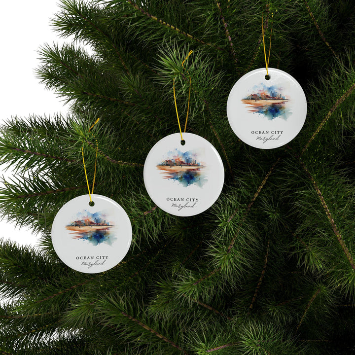 Ocean City MD Ornament: Unique Ocean City Souvenir, Ocean City Maryland Decor, and Authentic Ocean City MD Gift