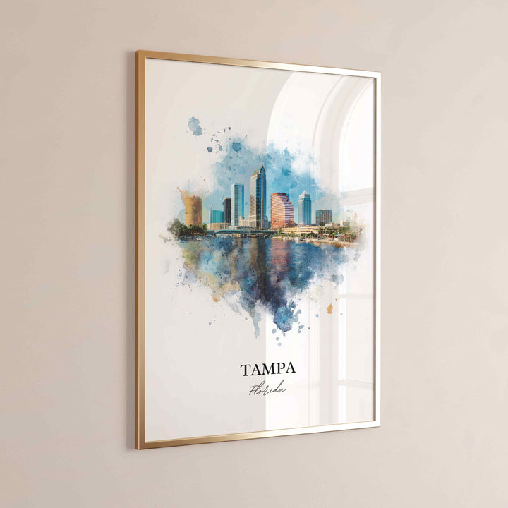 Tampa, Florida – Watercolor Art Print