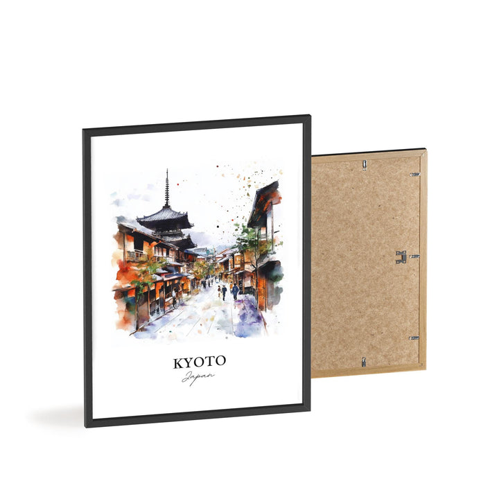 Kyoto Wall Art, Kyoto Print, Japan Watercolor Art, Kyoto Japan Gift, Travel Print, Travel Poster, Housewarming Gift