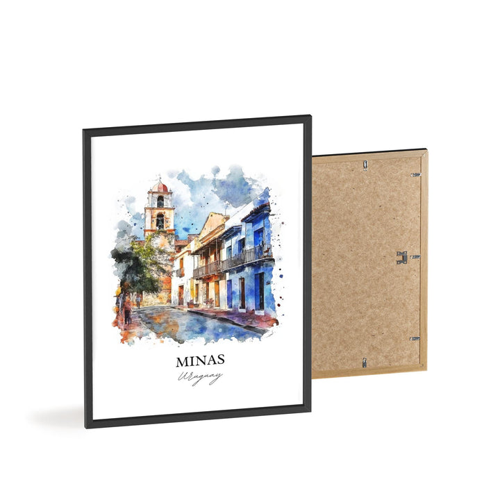 Minas Uruguay Wall Art, Lavalleja Print, Uruguay Watercolor Art, Minas Uruguay Gift, Travel Print, Travel Poster, Housewarming Gift