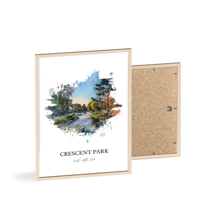 Crescent Park, California – Watercolor Art Print