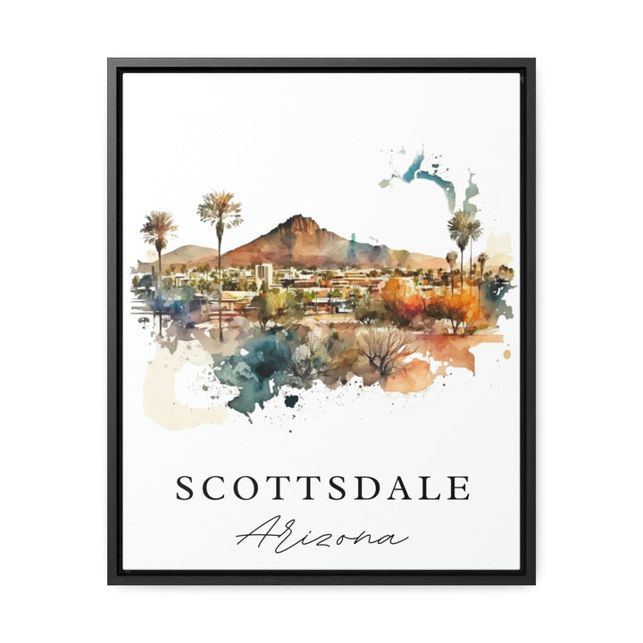 Scottsdale traditional travel art - Arizona, Scottsdale poster, Wedding gift, Birthday present, Custom Text, Personalised Gift