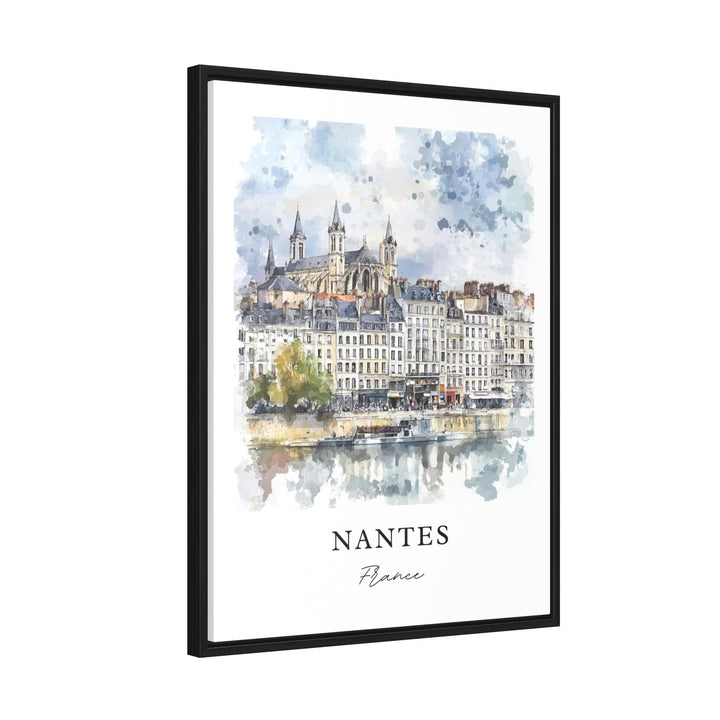 Nantes France Wall Art, Nantes Print, Nantes Watercolor Art, Nantes France Gift,