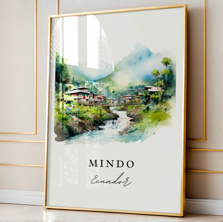 Mindo Ecuador wall art - Ecuador, Mindo poster print, Mindo Wedding gift, Mindo Ecuador Birthday present, Custom Text, Perfect Gift