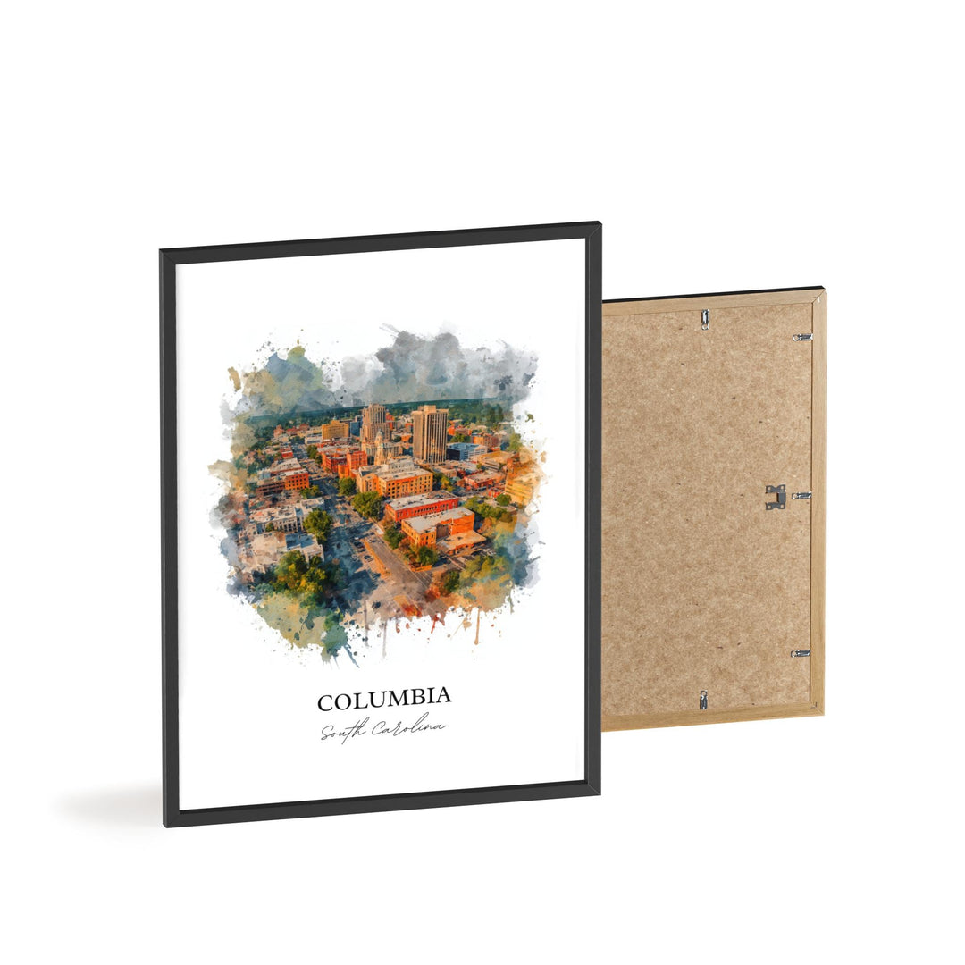 Columbia, South Carolina – Watercolor Art Print