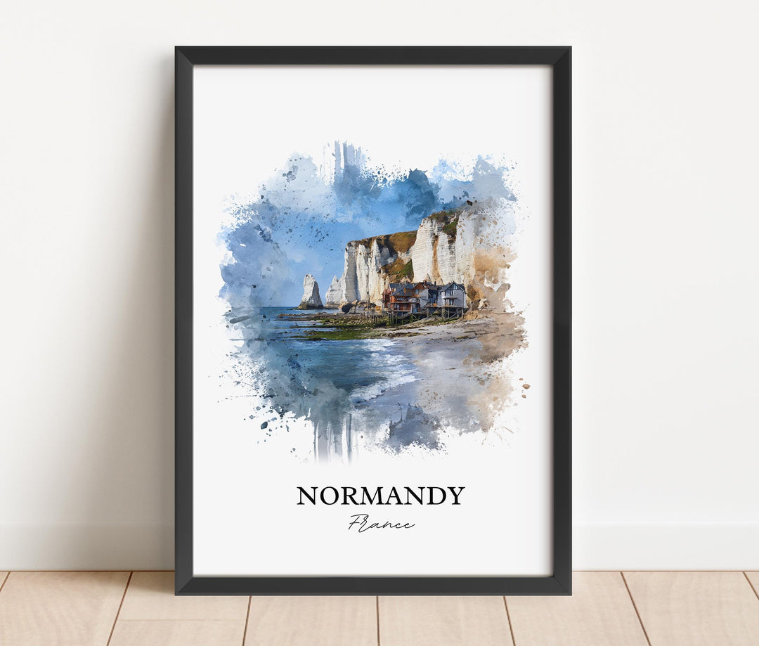 Normandy, France – Watercolor Art Print